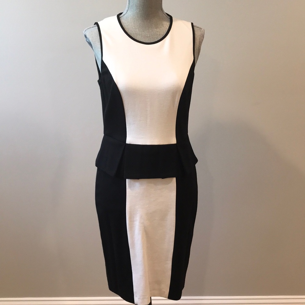 Cynthia Steffe colorblock peplum dress NEW 6